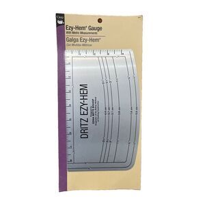 Dritz Ezy-Hem Gauge Metal Imperial & Metric Measurements #617 NEW